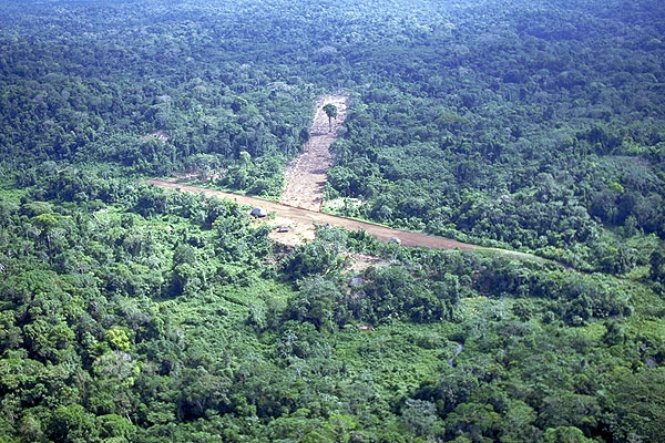 Typical dirt runway in Amazon jungle...just enough...most of the time